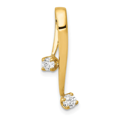 14K Yellow Gold Vs 2 3.0mm Diamond Chain Slide
