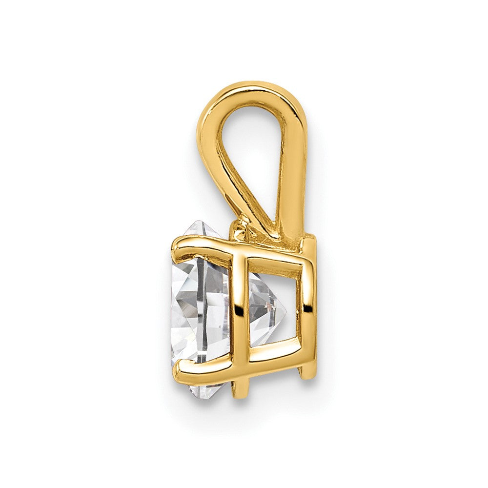 14k Yellow Gold 14k 6mm Cubic Zirconia pendant