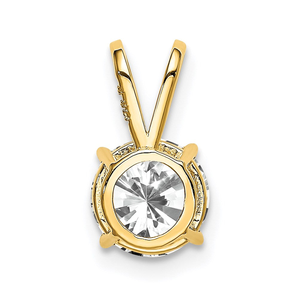 14k Yellow Gold 14k 7mm Cubic Zirconia pendant