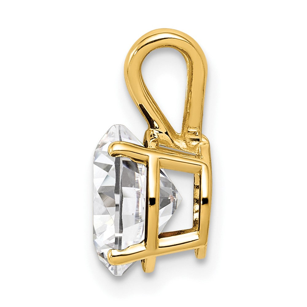14k Yellow Gold 14k 8mm Cubic Zirconia pendant
