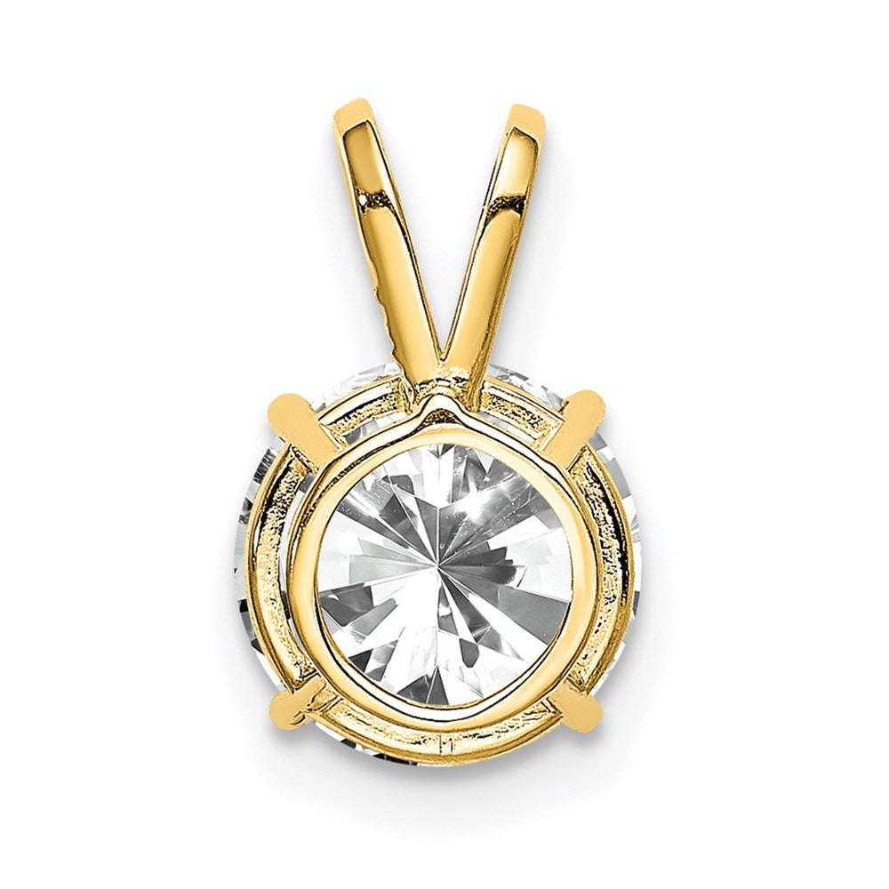 14k Yellow Gold 14k 8mm Cubic Zirconia pendant