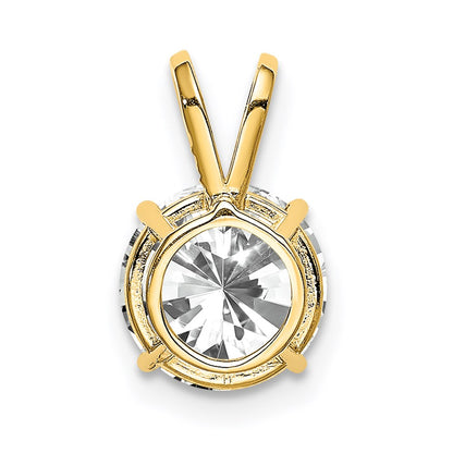 14k Yellow Gold 14k 8mm Cubic Zirconia pendant