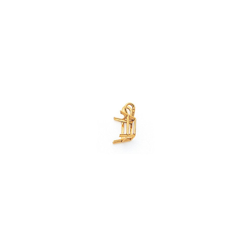 14K Yellow Gold 8X6mm Emerald Cut Cubic Zirconia Pendant
