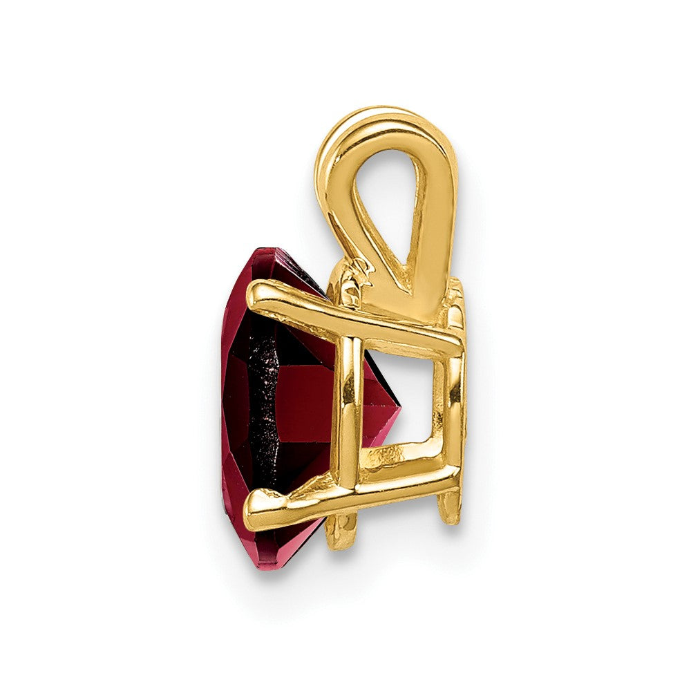 14K Yellow Gold 8x6mm Oval Garnet pendant