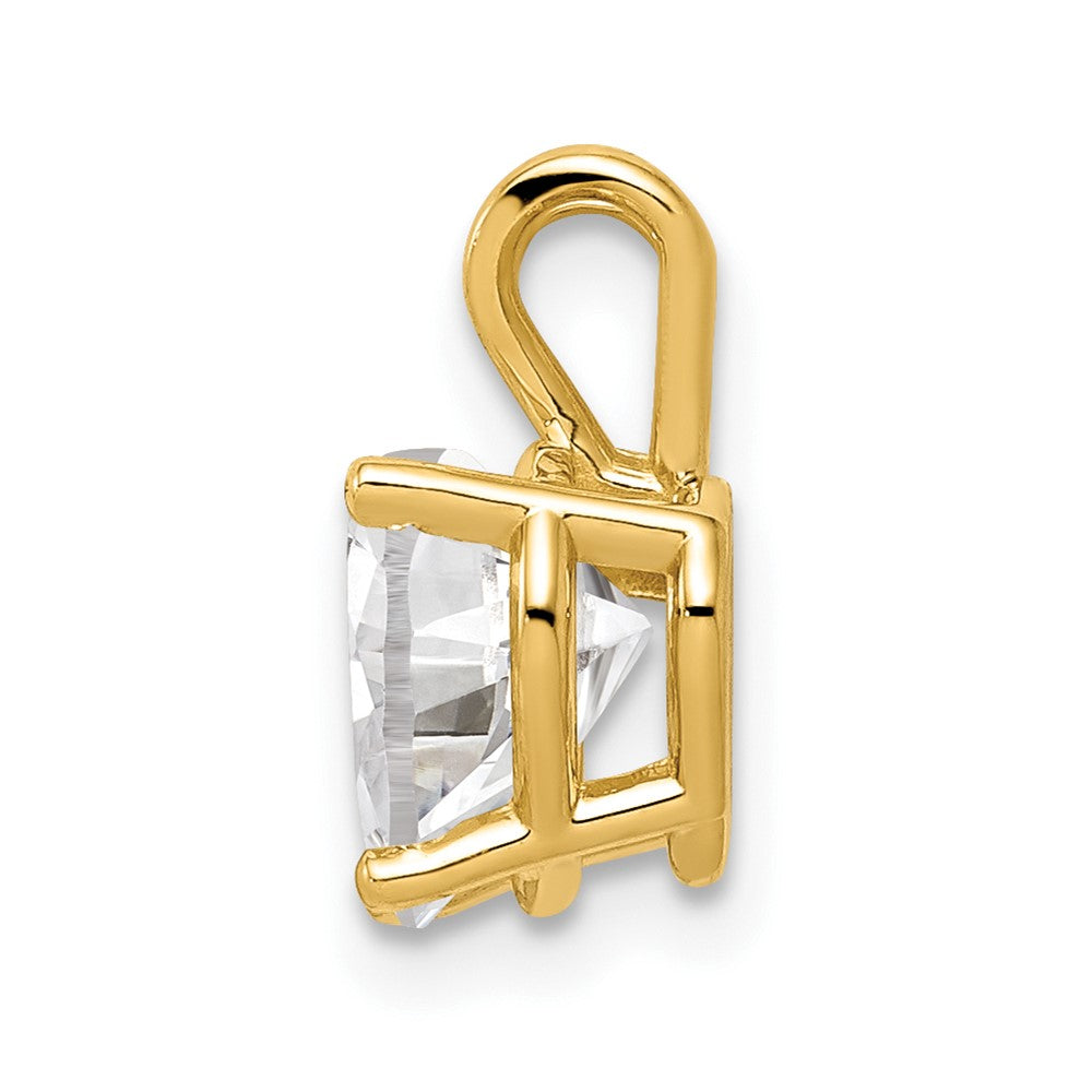 14k Yellow Gold 14k 7mm Heart Cubic Zirconia pendant