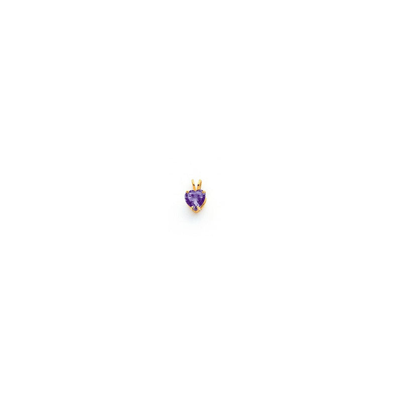 14K Yellow Gold 7mm Heart Tsavorite Pendant