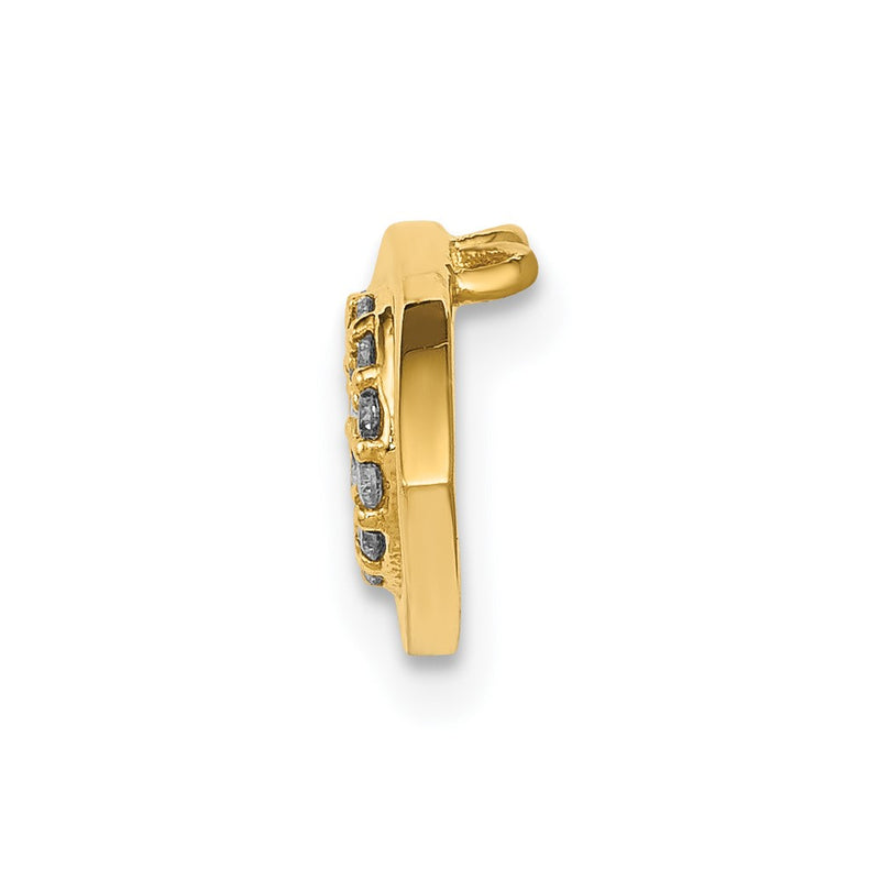 14ky 1/8ct. Diamond Evil Eye Slide
