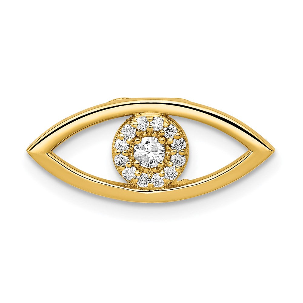 14ky 1/8ct. Diamond Evil Eye Slide