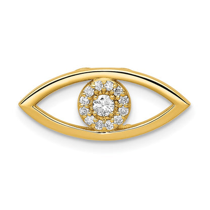14ky 1/8ct. Diamond Evil Eye Slide