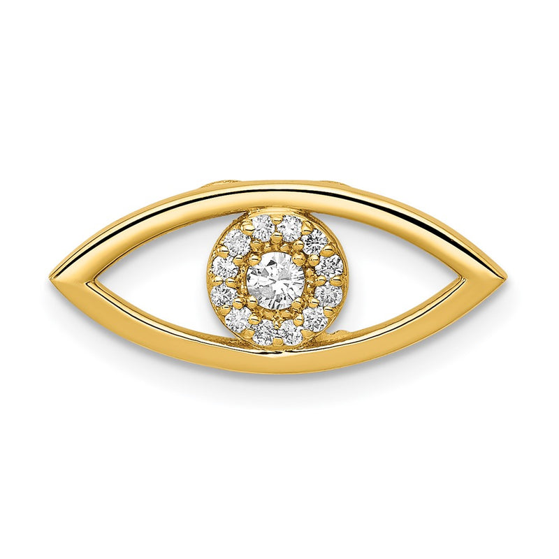14ky 1/8ct. Diamond Evil Eye Slide