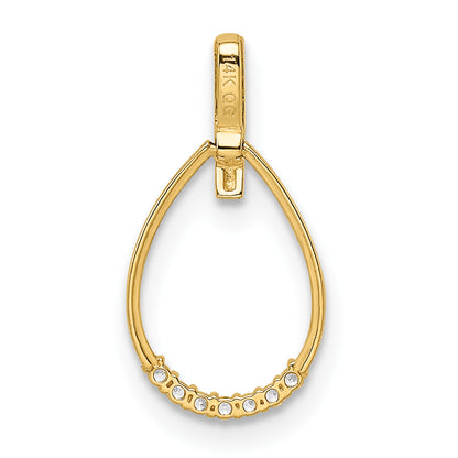 14k Yellow Gold 14k CZ Teardrop Pendant