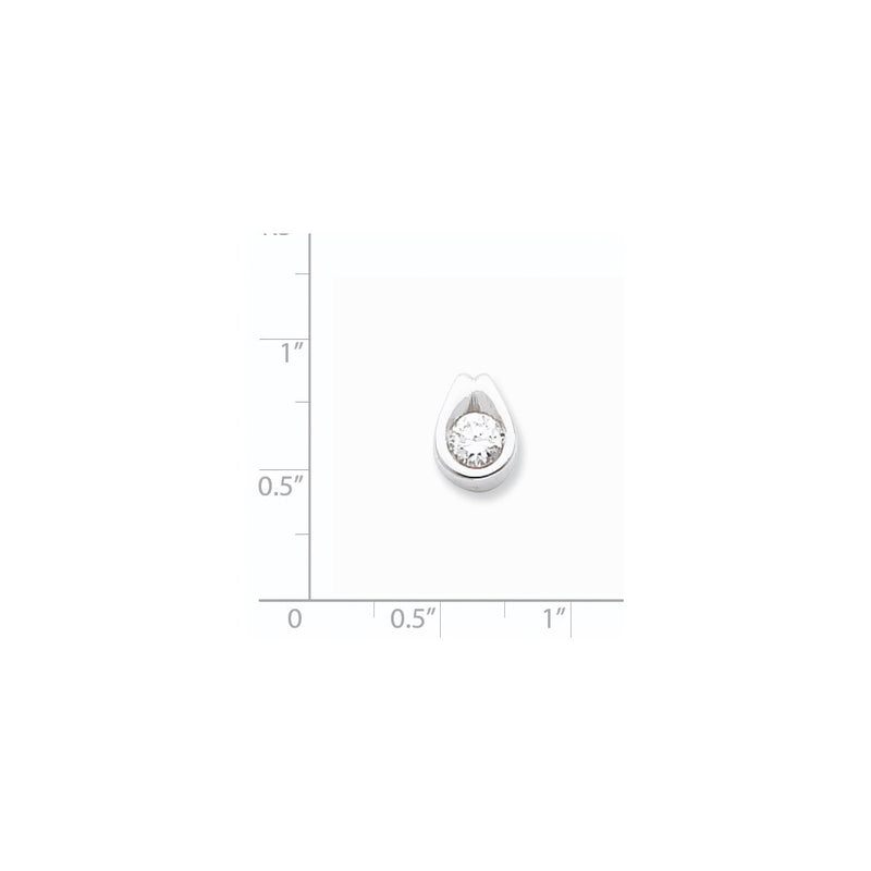 14k White Gold AAA Diamond chain slide