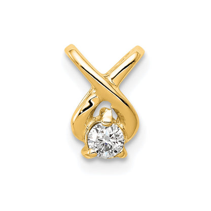 14K Yellow Gold 2.9mm Aaa Diamond Chain Slide