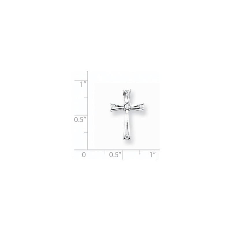 14k White Gold VS Diamond cross pendant
