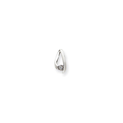 14k White Gold VS Diamond chain slide