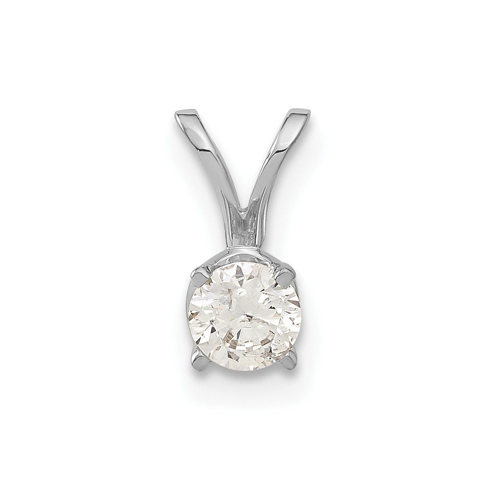 14k White Gold AA Diamond pendant