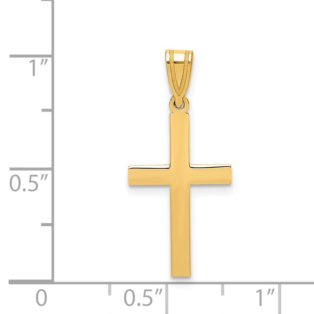 14k Yellow Gold 14k Sandblasted Cross Pendant