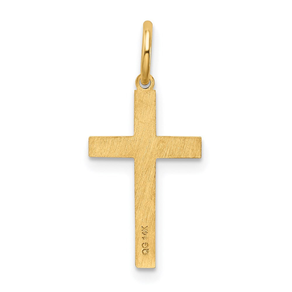 14k Yellow Gold 14K Laser Designed Cross Charm