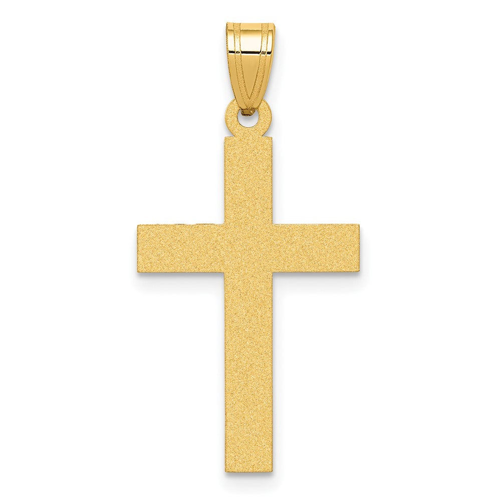 14k Yellow Gold 14k Sandblasted Cross Pendant