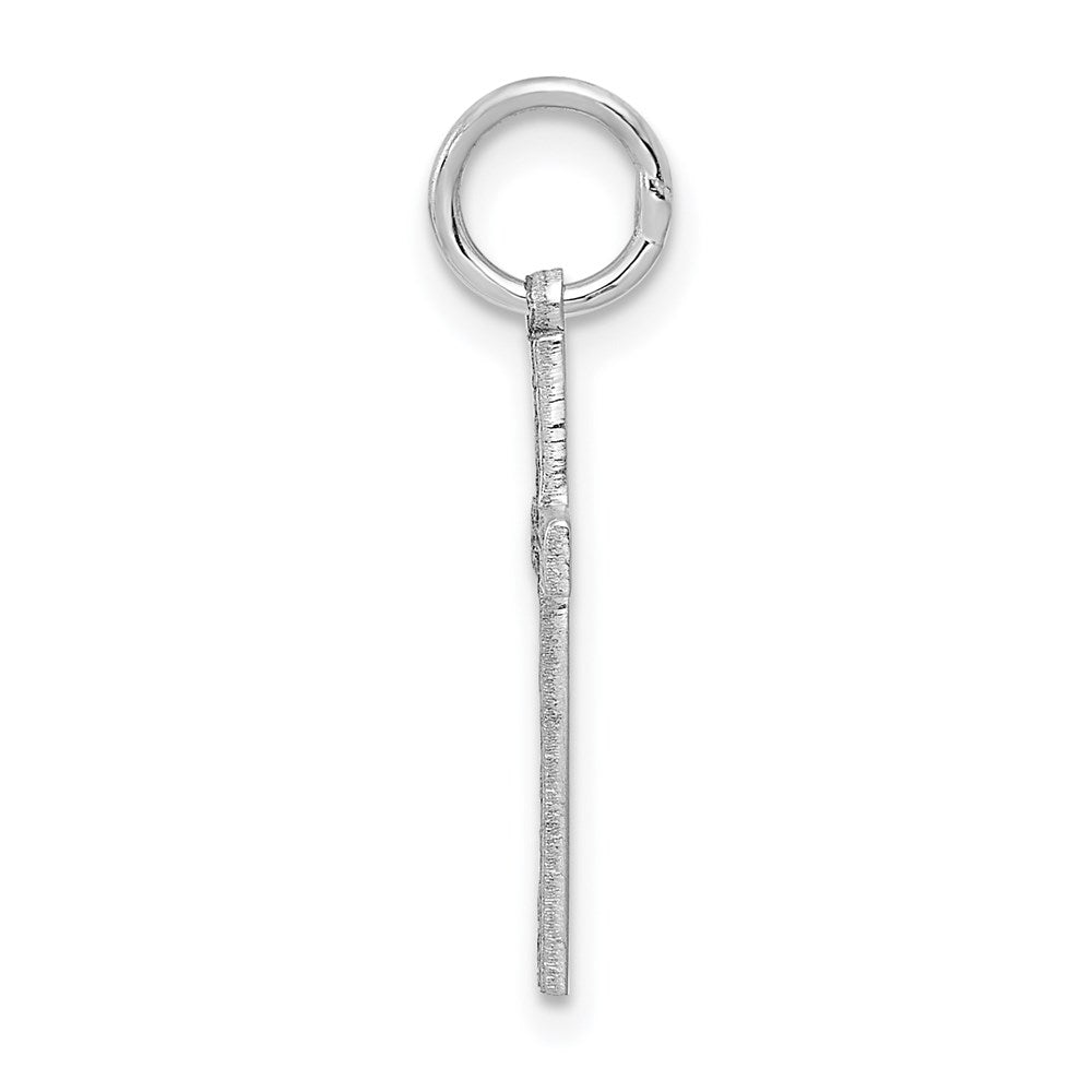 14k White Gold 14K White Gold Laser Designed Cross Charm
