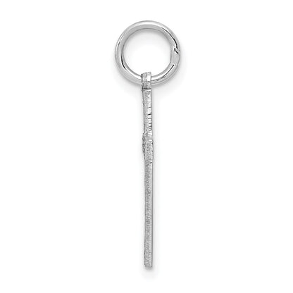 14k White Gold 14K White Gold Laser Designed Cross Charm