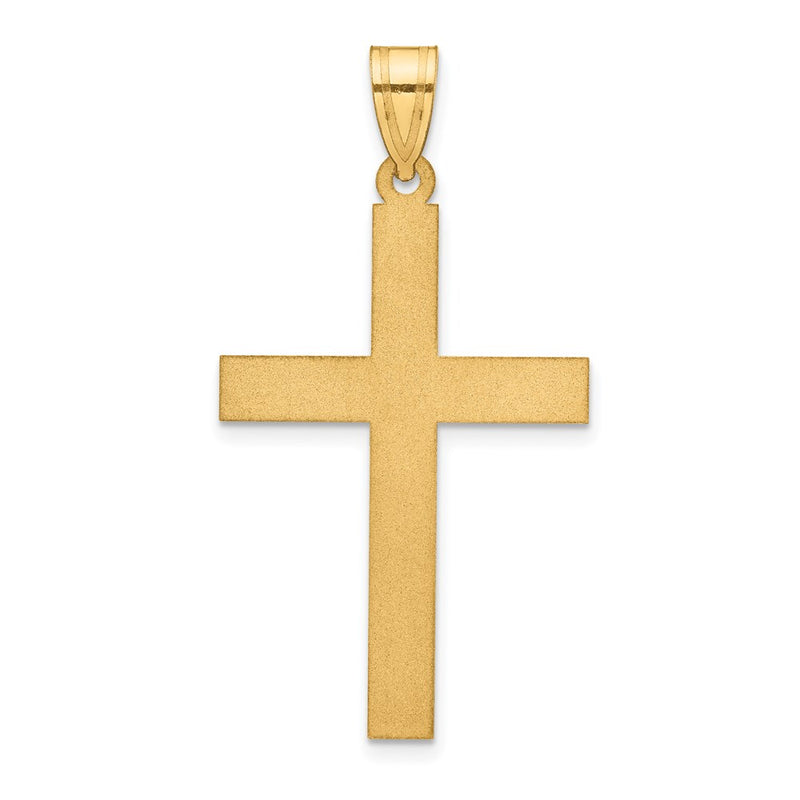14k Yellow Gold 14k Sandblasted Cross Pendant