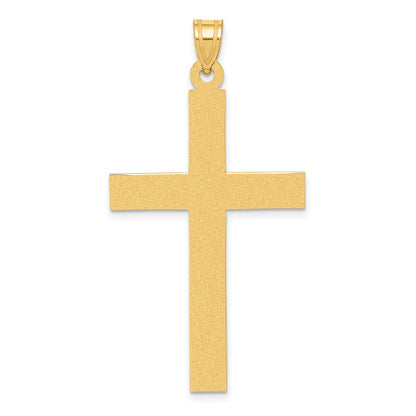 14k Yellow Gold 14k Sandblasted Cross Pendant