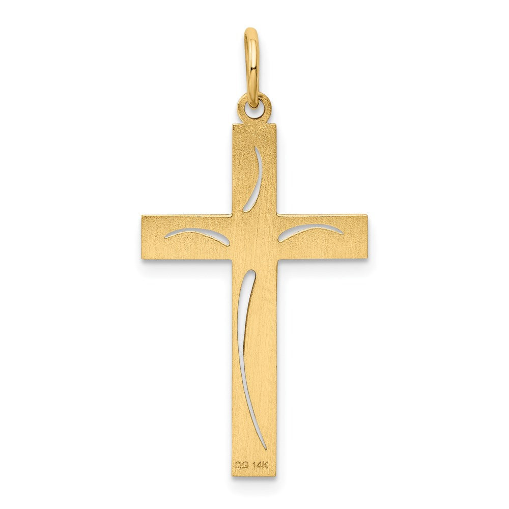 14k Yellow Gold 14K Laser Designed Cross Pendant