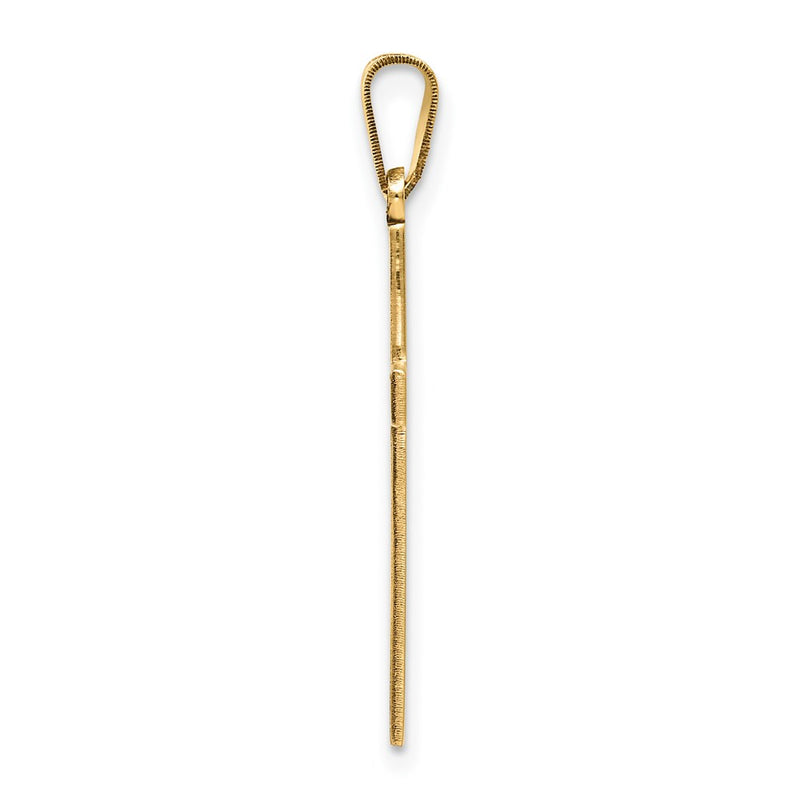 14k Yellow Gold 14k Solid Laser Etched Cross Pendant