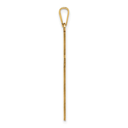 14k Yellow Gold 14k Solid Laser Etched Cross Pendant