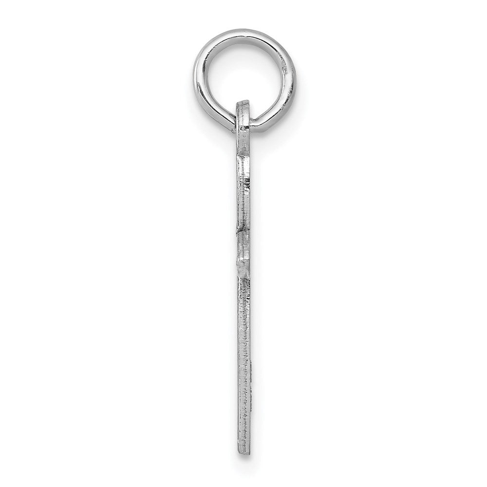 14k White Gold 14K White Gold Laser Designed Cross Charm