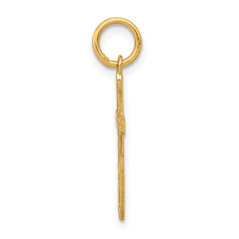 14k Yellow Gold 14K Laser Designed Cross Charm