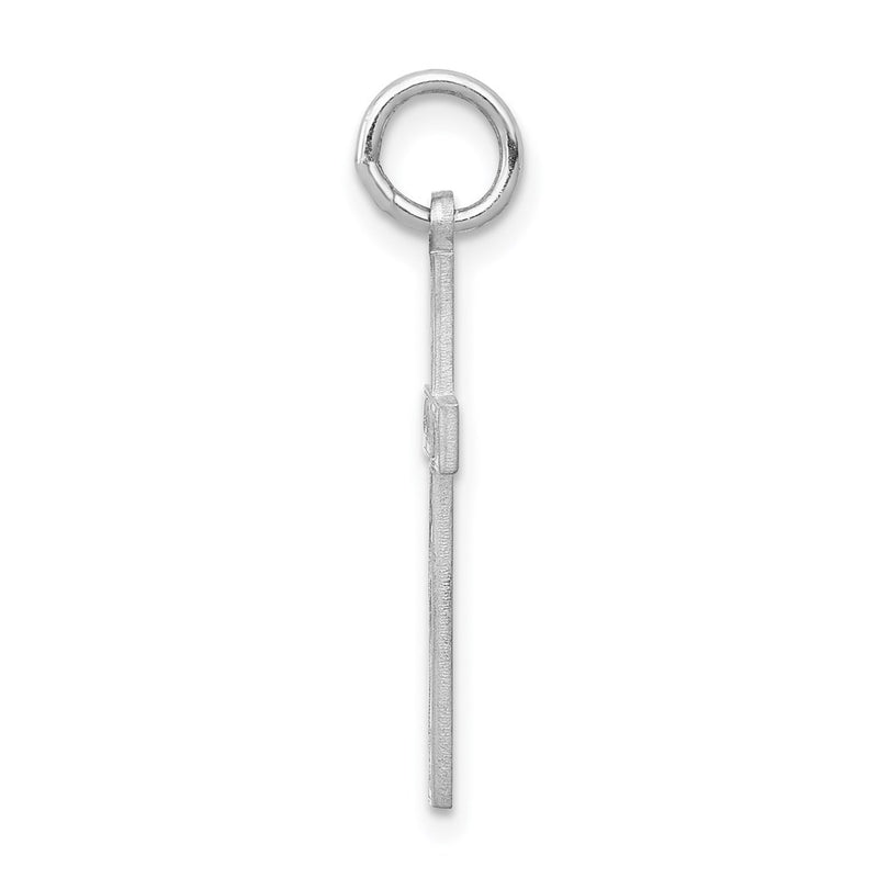 14k White Gold 14K White Gold Laser Designed Cross Charm