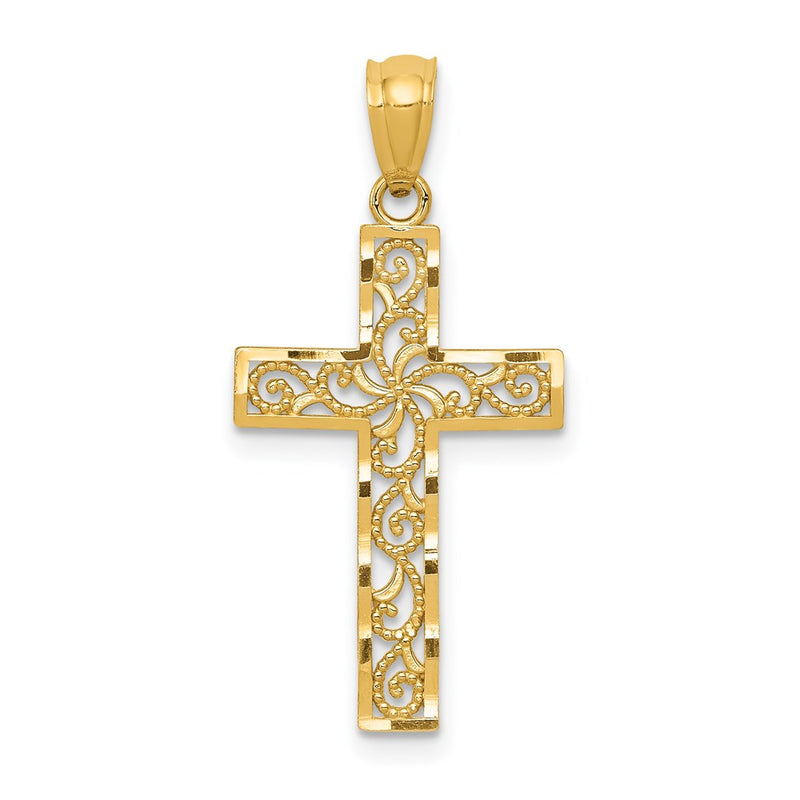 14K Yellow Gold Cross Pendant