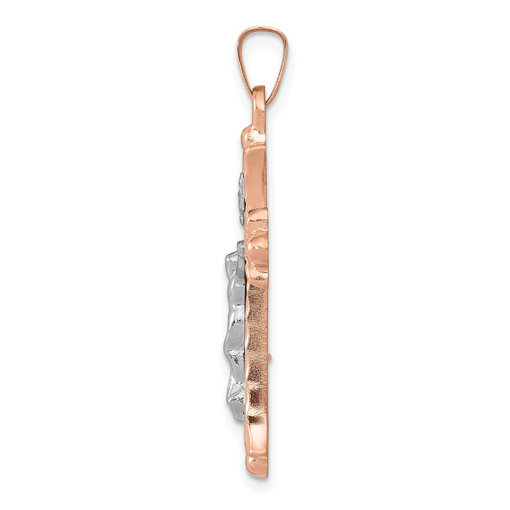 14k Two-tone 14k Two-tone Hollow Crucifix Pendant
