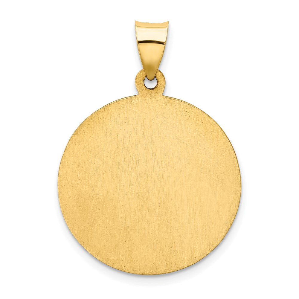 14k Yellow Gold 14k Polished/Satin Our Lady of Guadalupe Medal Hollow Pendant