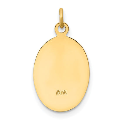14k Yellow Gold 14k Polished and Satin Our Lady of Guadalupe Medal Pendant