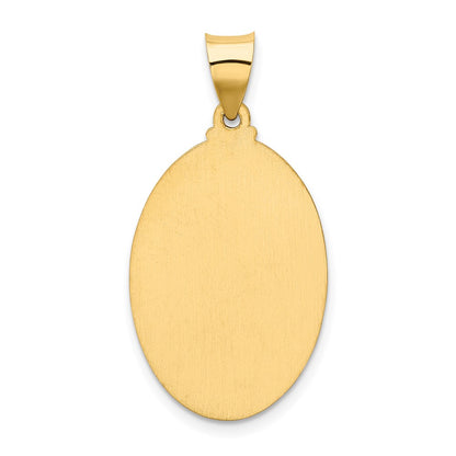 14k Yellow Gold 14k Polished and Satin Our Lady Guadalupe Medal Hollow Pendant