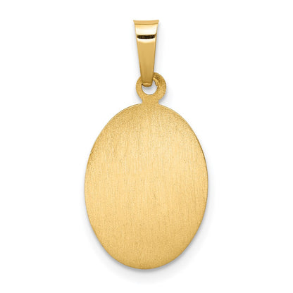 14k Yellow Gold 14k Polished and Satin St. Anthony Medal Hollow Pendant