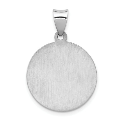 14k White Gold 14k White Gold Polished/Satin St. Anthony Medal Hollow Pendant