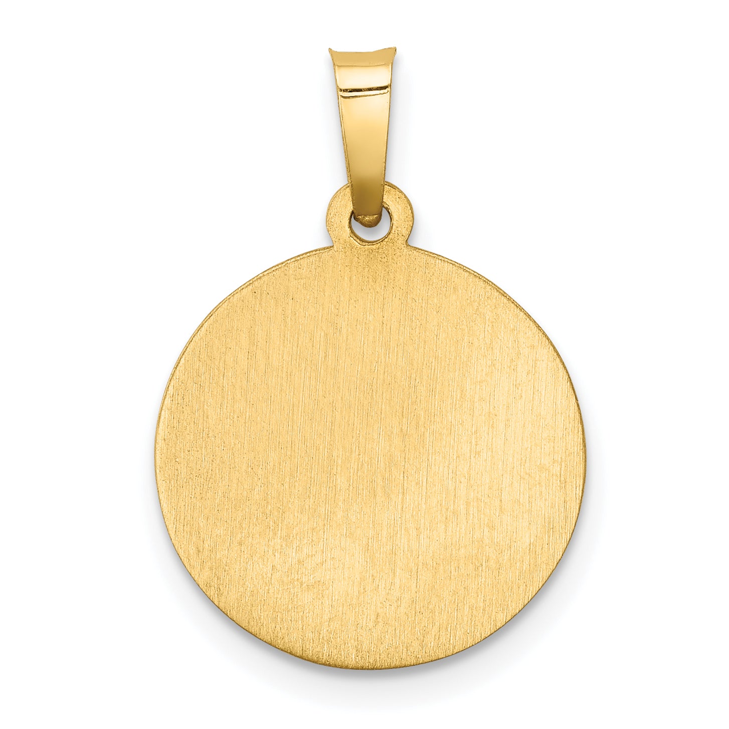 14k Yellow Gold 14k Polished and Satin St. Christopher Medal Hollow Pendant