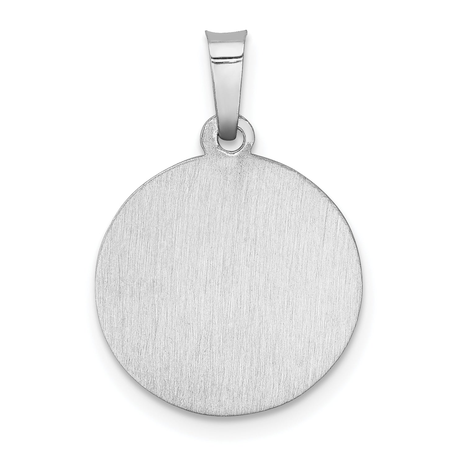 14k White Gold 14k White Gold Polished/Satin St Christopher Medal Hollow Pendant