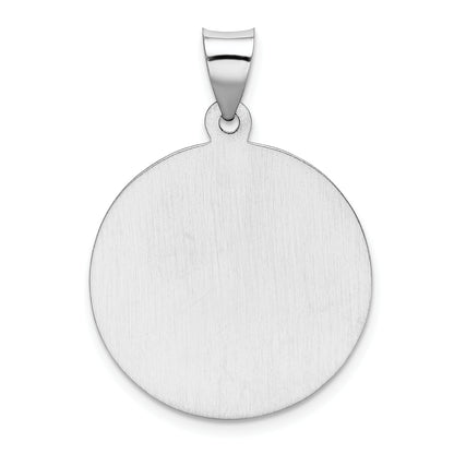 14k White Gold 14k White Gold Polished/Satin St Christopher Medal Hollow Pendant
