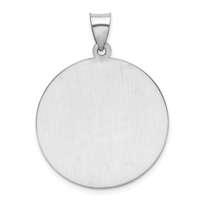 14k White Gold 14k White Gold Polished/Satin St Christopher Medal Hollow Pendant
