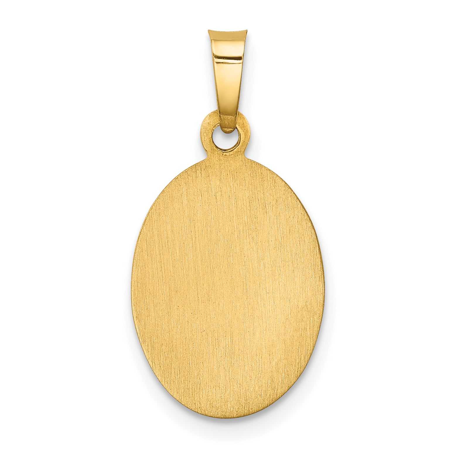 14k Yellow Gold 14k Polished and Satin St. Christopher Medal Hollow Pendant