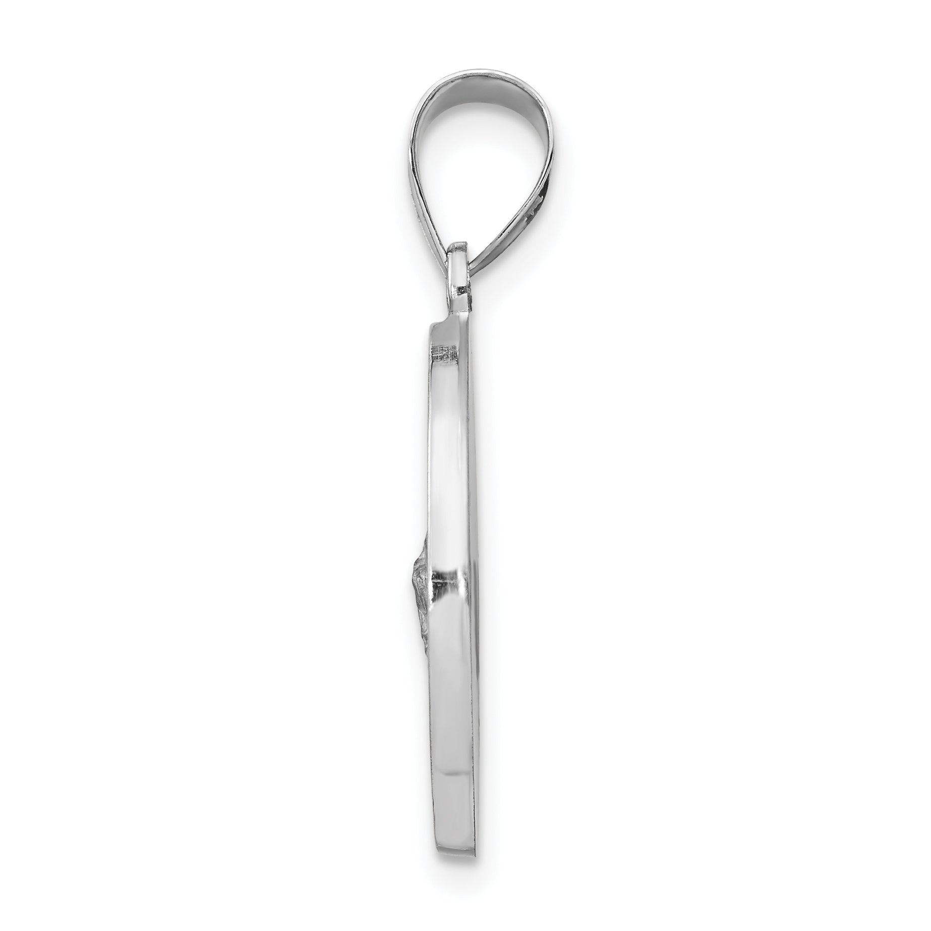 14k White Gold 14K White Gold Polish/Satin St Jude Thaddeus Medal Hollow Pendant