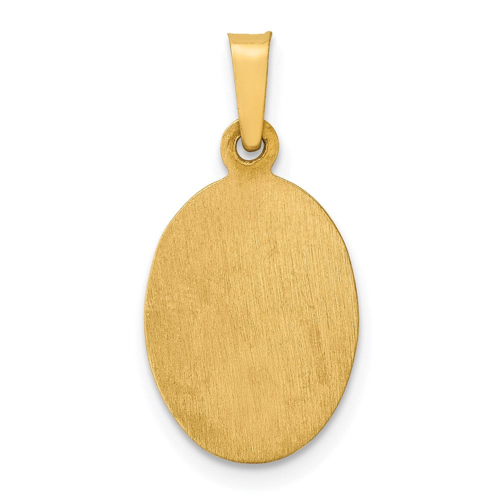 14k Yellow Gold 14k Polished and Satin St Jude Thaddeus Medal Hollow Pendant