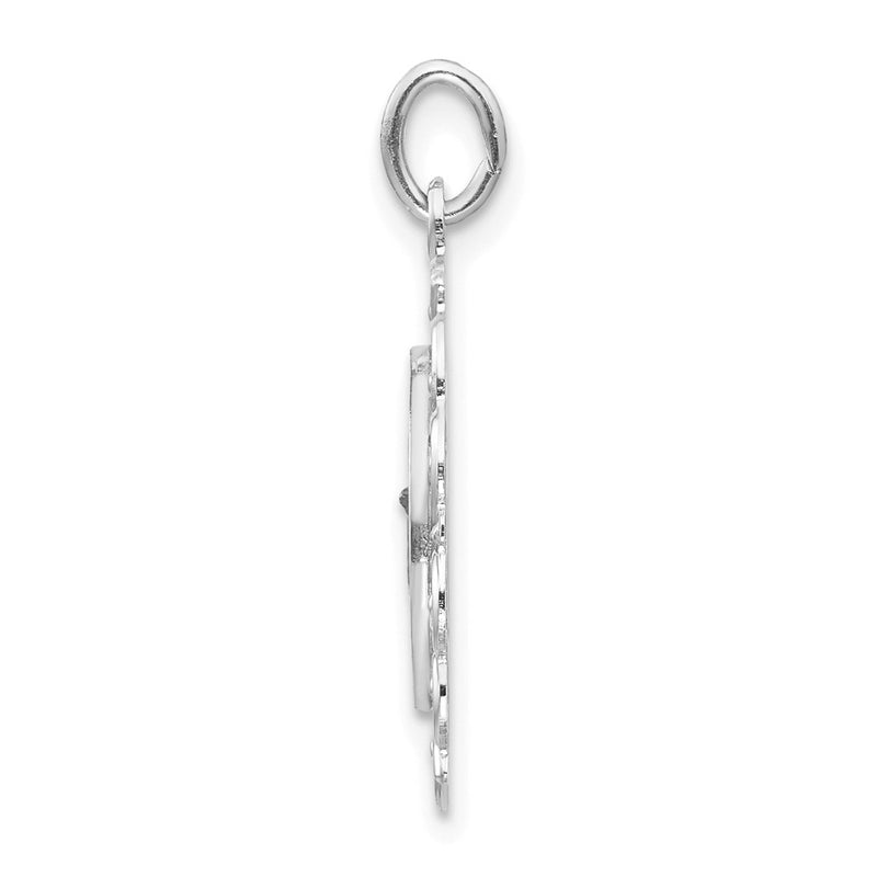 14k White Gold 14K White Gold Polish/Satin St Jude Thaddeus Medal Hollow Pendant