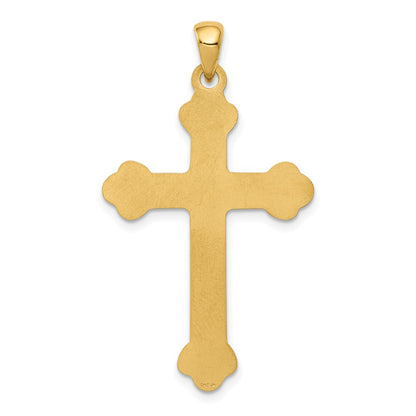 14k Yellow Gold 14k Budded Cross Pendant