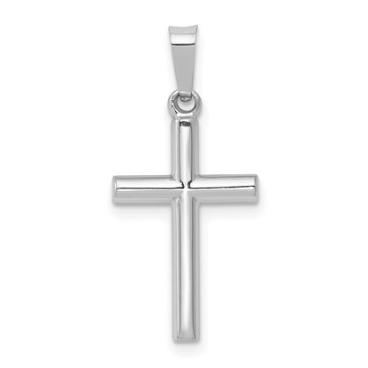 14k White Gold 14K White Gold Polished Hollow Latin Cross Pendant